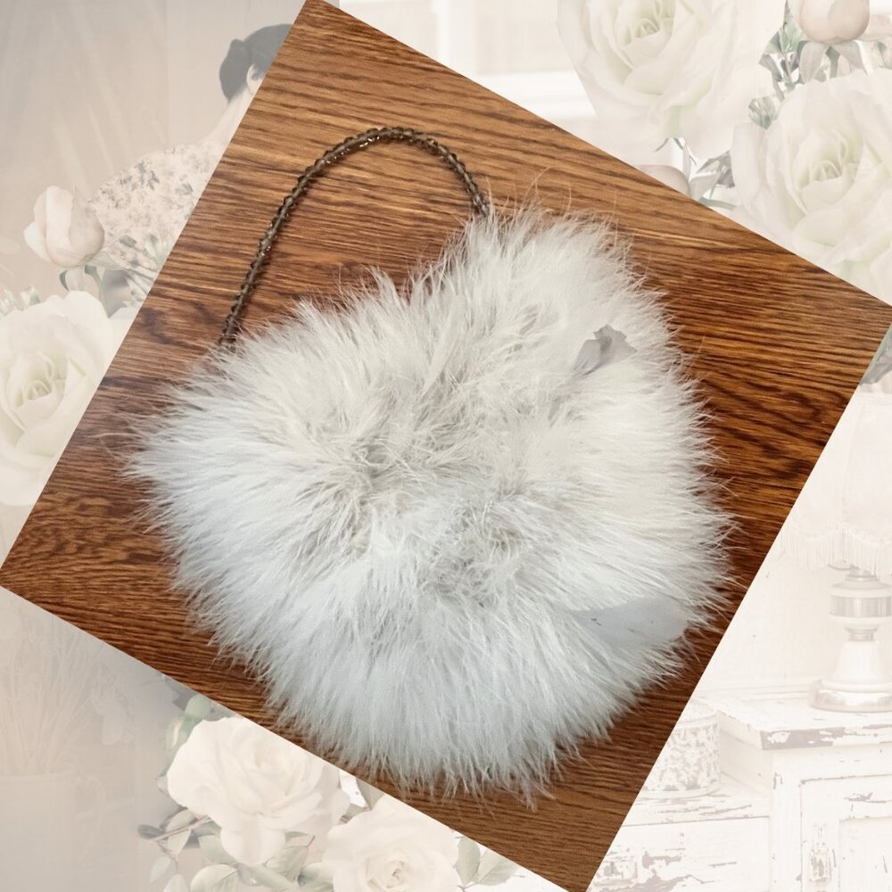 Gorgeous Vintage Delphine Pariente Made in France Feather Purse 1985 - EUC -Rare - Picture 2 of 16